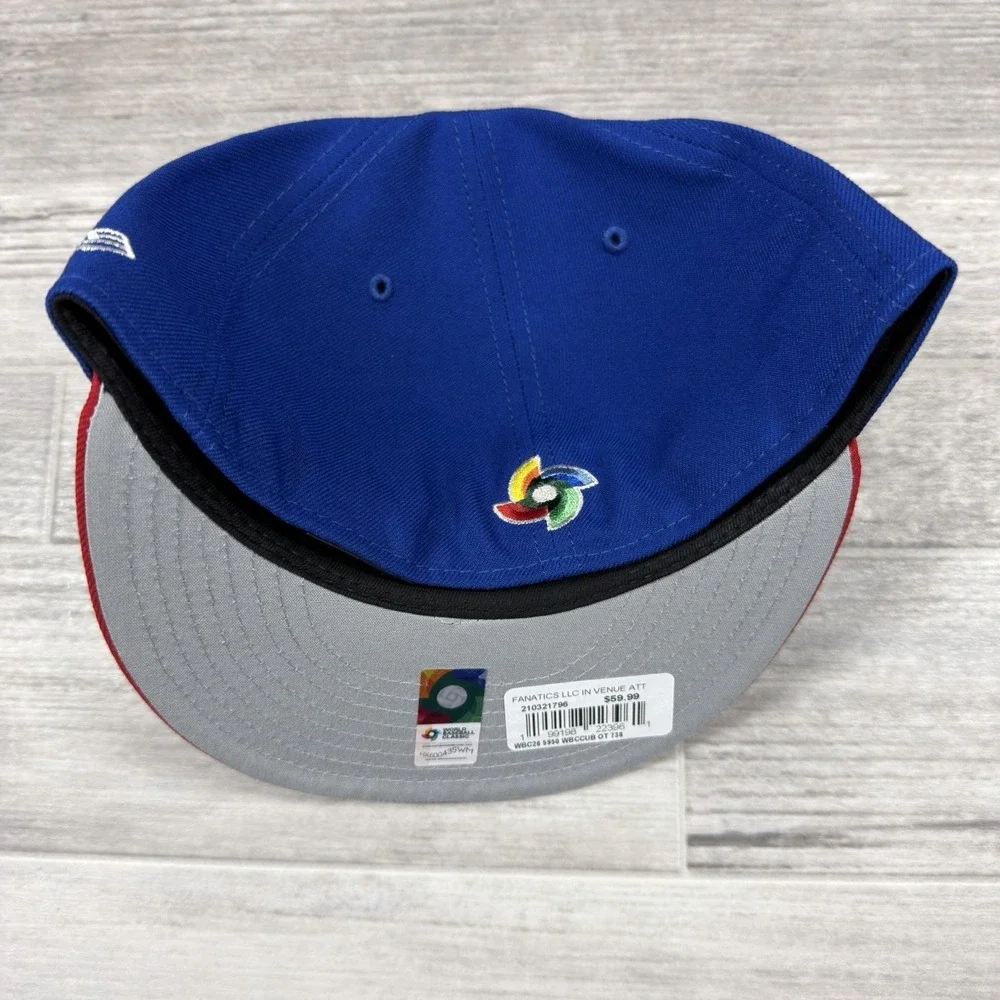 New Era 59Fifty Cuba 2026 World Baseball Classic WBC Fitted Hat 7 3/8 Blue/Red